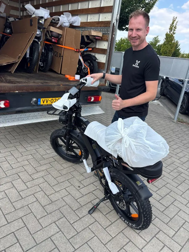Afgeleverde fatbike bij de klant